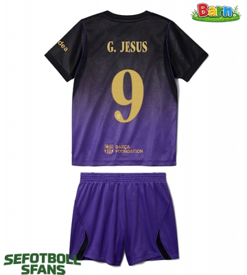 Barcelona Gabriel Jesus #9 Bortaställ Barn 2026-27 Kortärmad (+ Korta byxor)